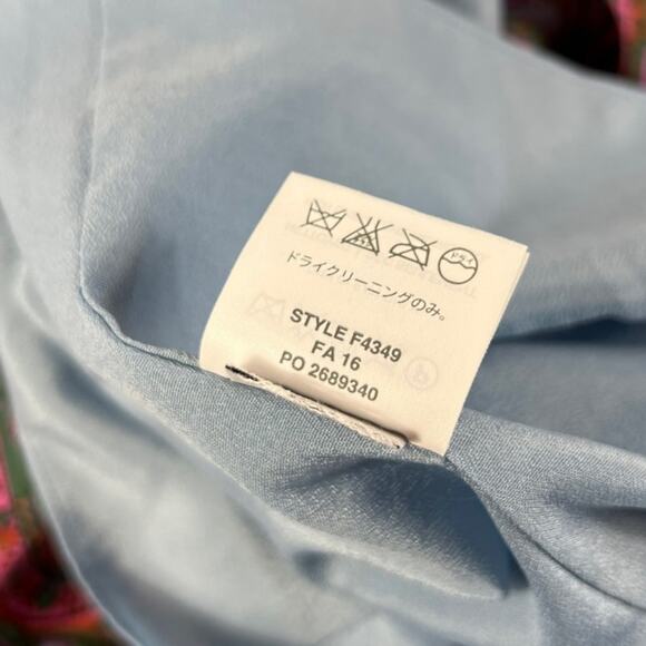 J. Crew Vibrant Paisley Ruffle Silk Dress Size 2 - Picture 8 of 8